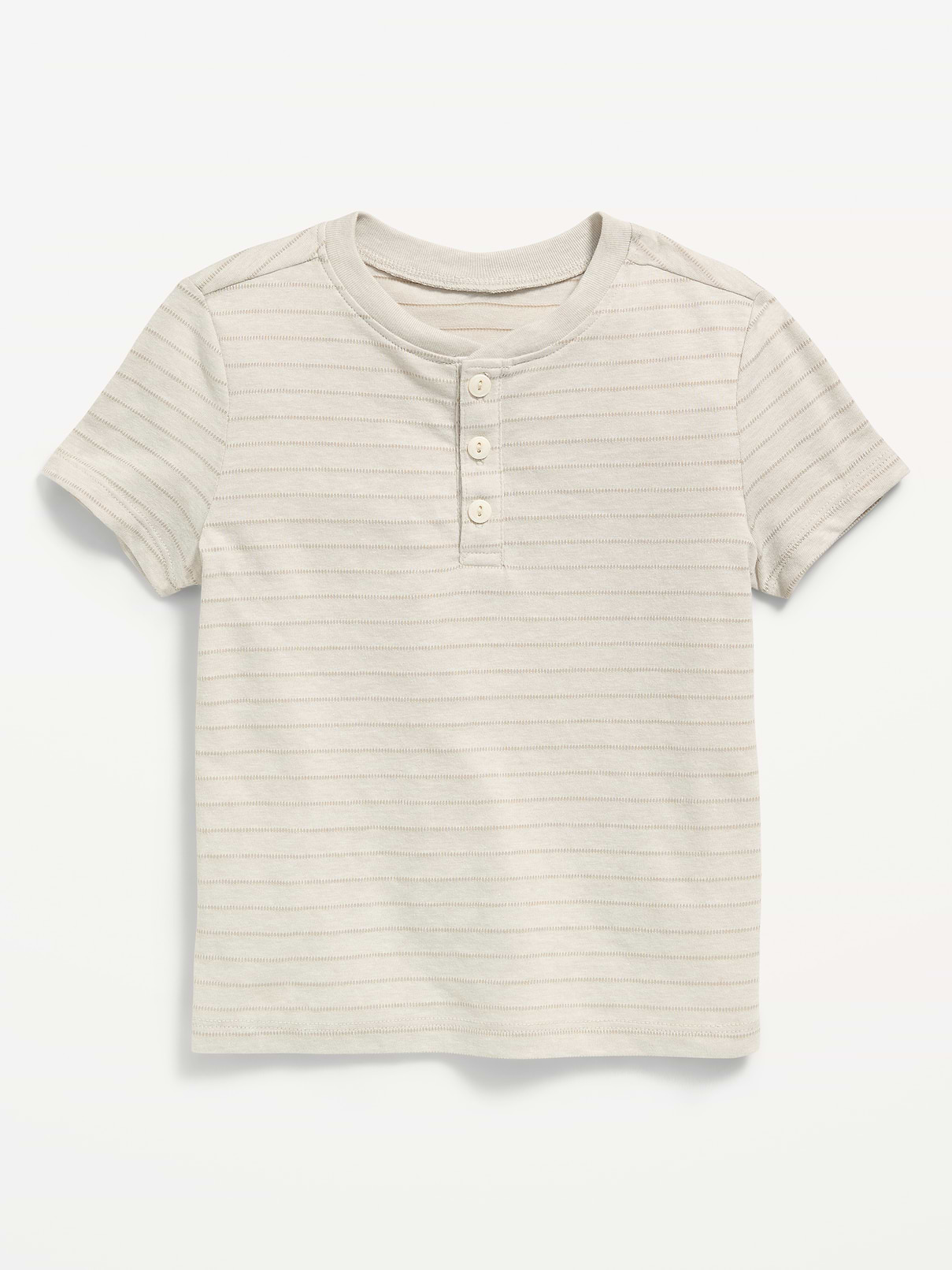 Image number 1 showing, Short-Sleeve Textured Henley T-Shirt for Toddler Boys