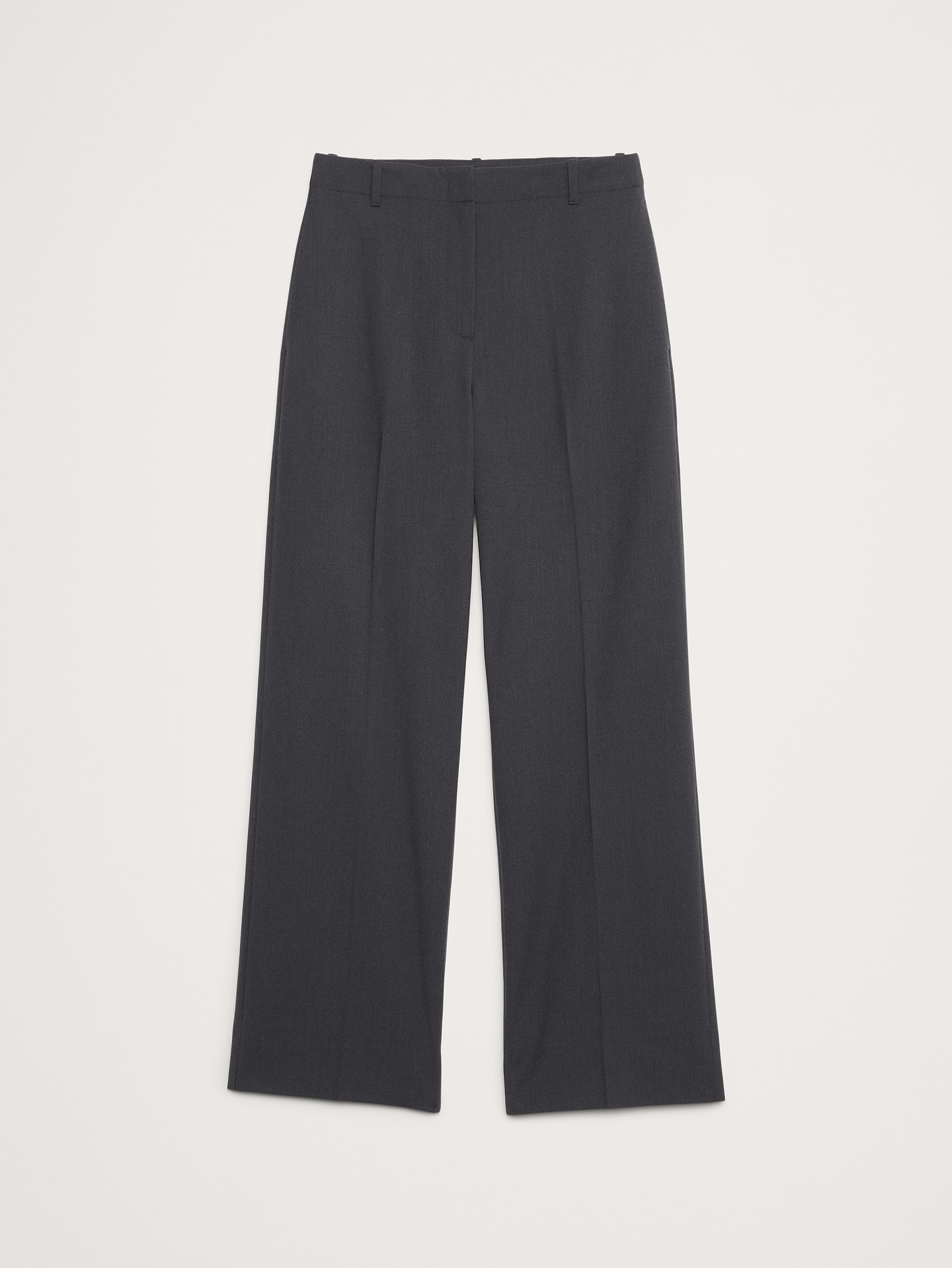 L'image numéro 4 présente Pantalon droit moderne à taille haute en laine italienne
