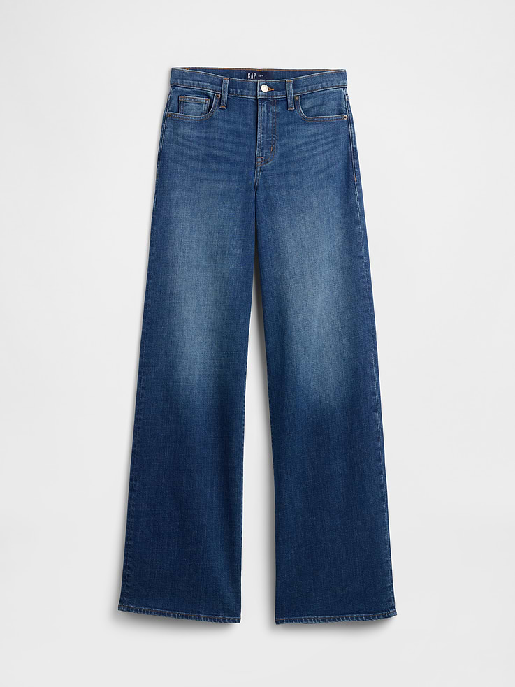 Image number 7 showing, Mid Rise Wide-Leg Jeans