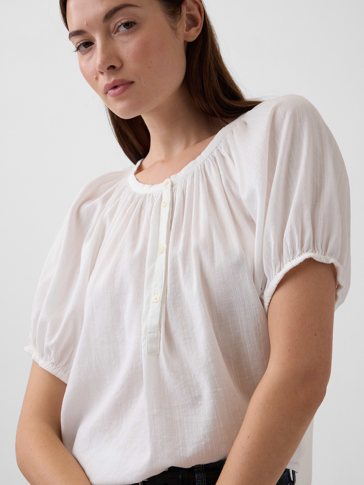 Oversized Puff Sleeve Top | Gap Factory