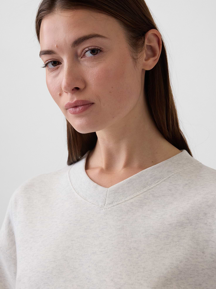 Image number 4 showing, Relaxed Wedge V-Neck Sweatshirt