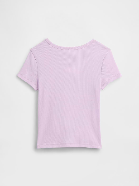 Kids Ribbed Crewneck T-Shirt