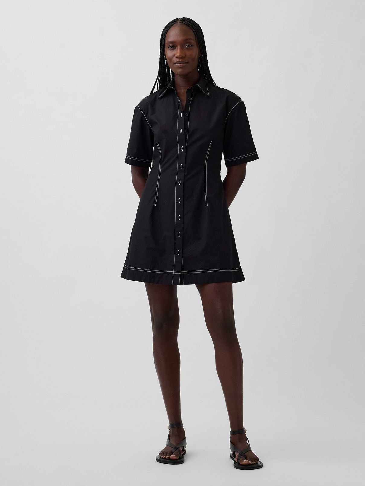 Poplin Mini Shirtdress