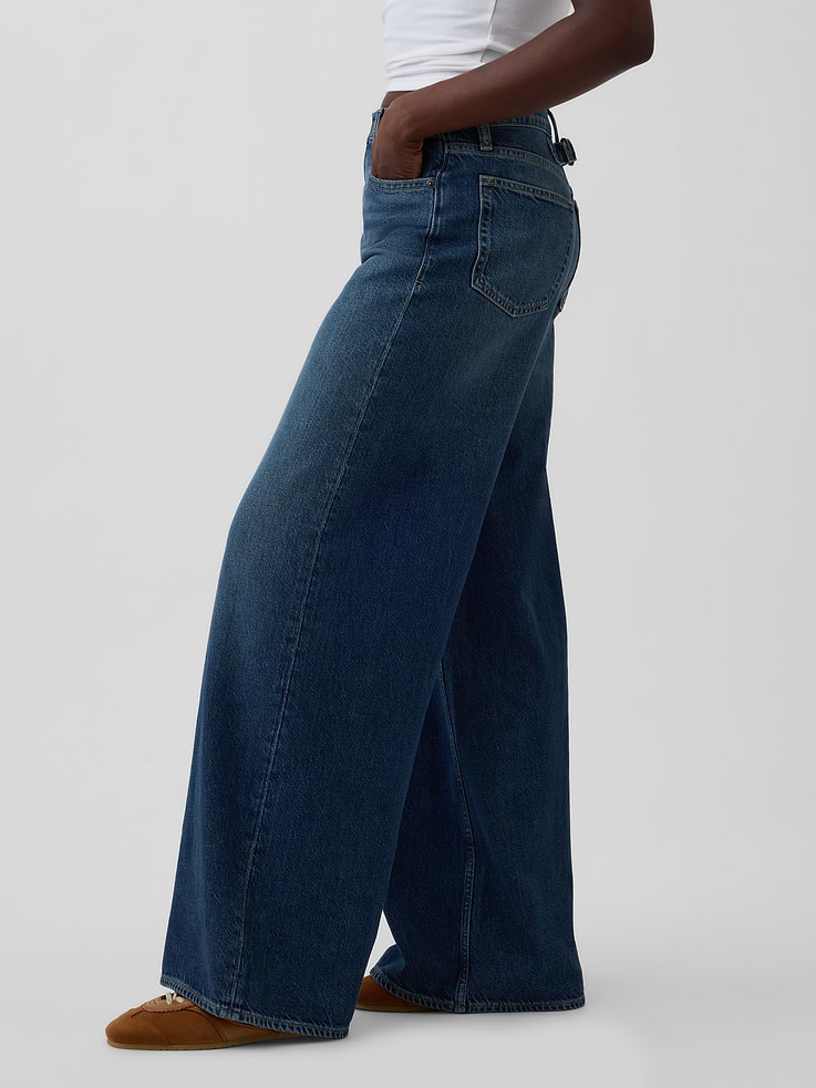 Image number 3 showing, Mid Rise UltraSoft Buckle Baggy Jeans