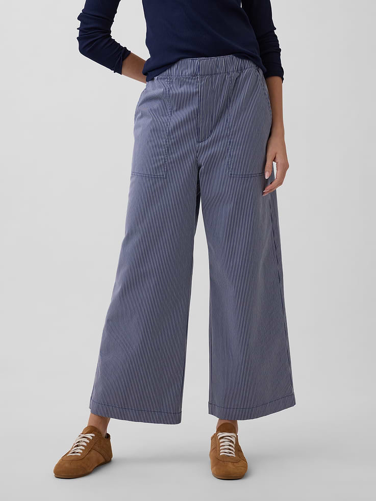 Image number 2 showing, High Rise Easy Wide-Leg Khakis
