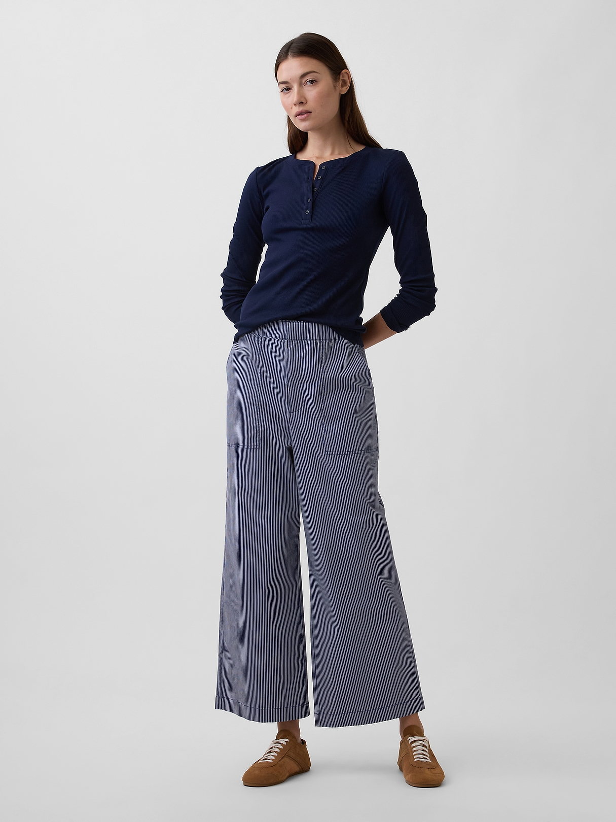 High Rise Easy Wide-Leg Khakis | Gap Factory
