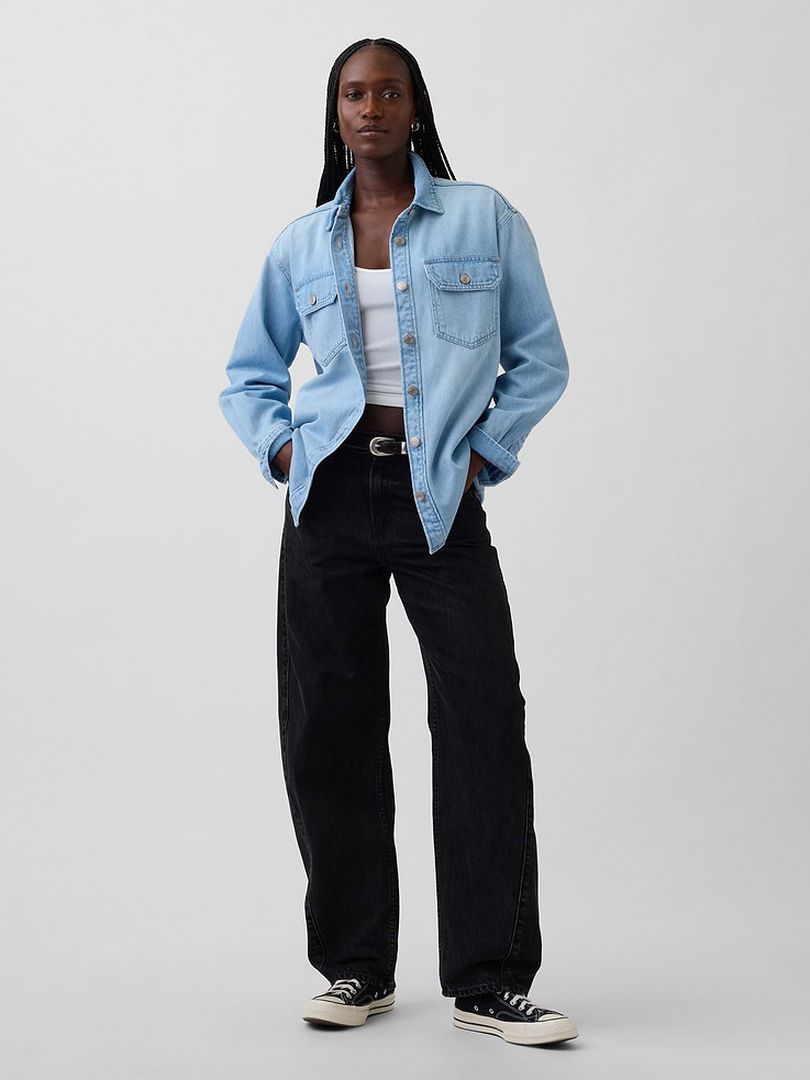 Image number 2 showing, Denim Western Shirt Jacket