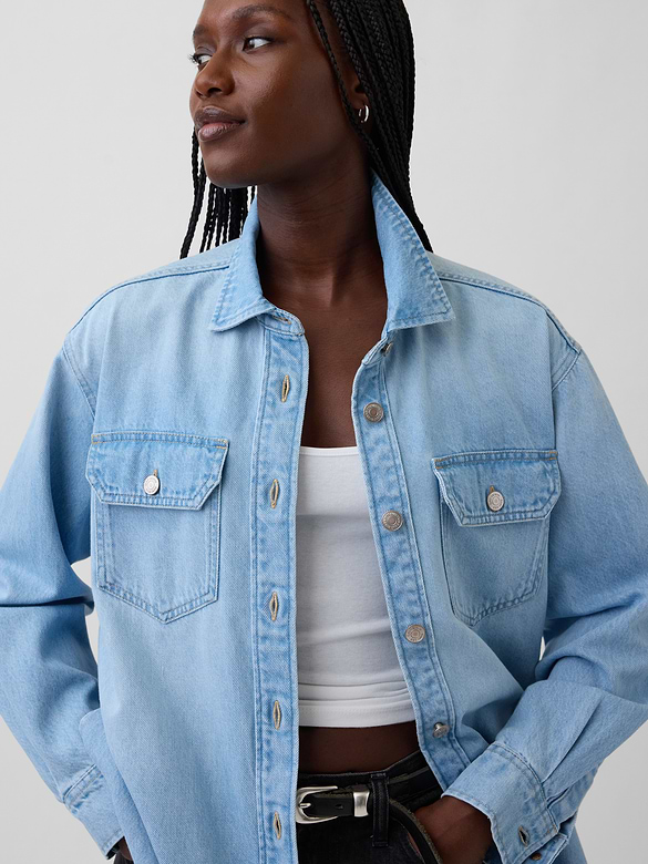 Denim Western Shirt Jacket
