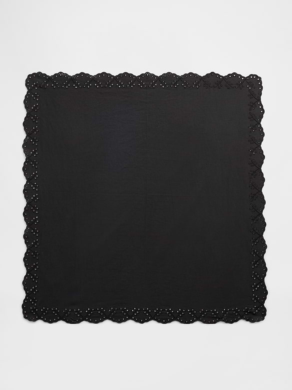 100% Cotton Eyelet Bandana Scarf