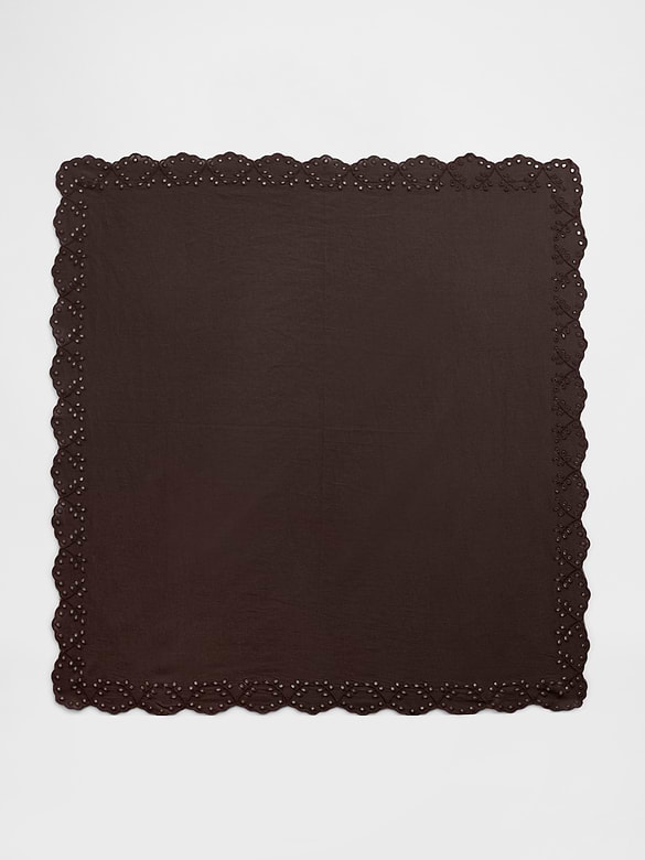 100% Cotton Eyelet Bandana Scarf