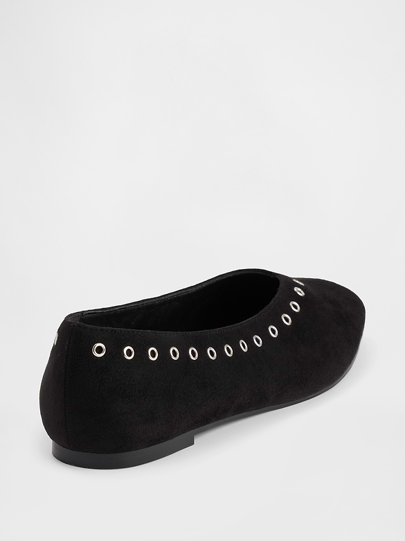 Vegan Suede Ballet Flats