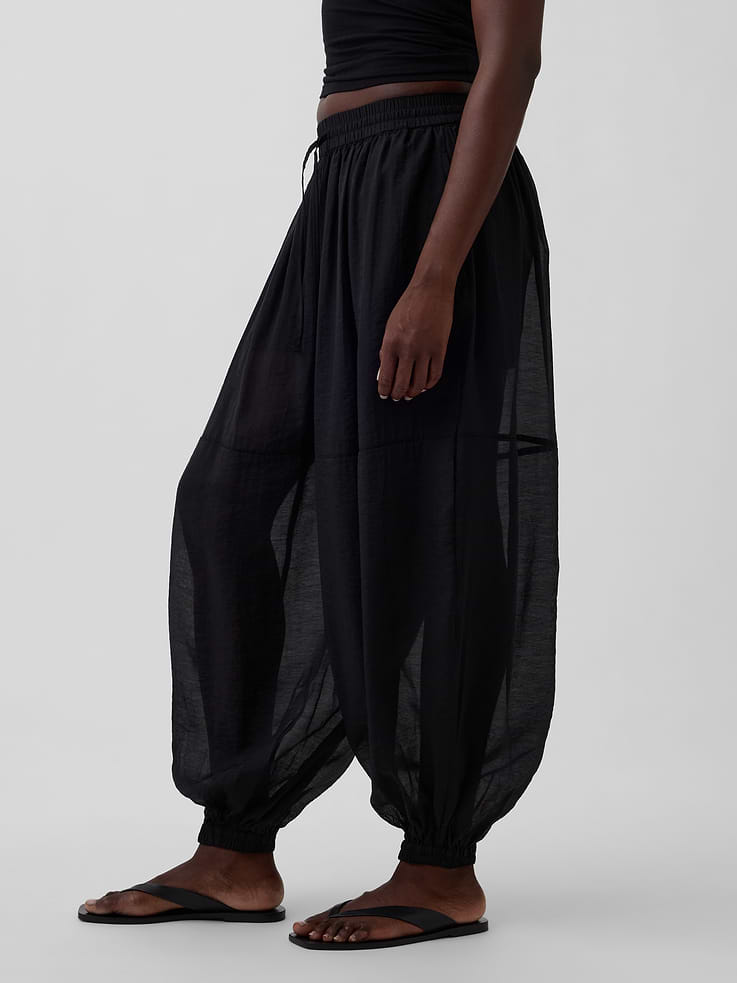 Image 3 of 6, Sheer Parachute Joggers