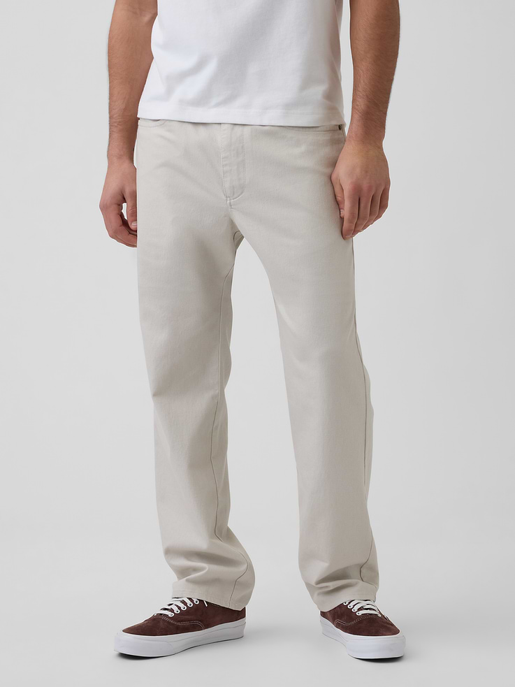 Image number 2 showing, Linen-Cotton Relaxed Straight Pants