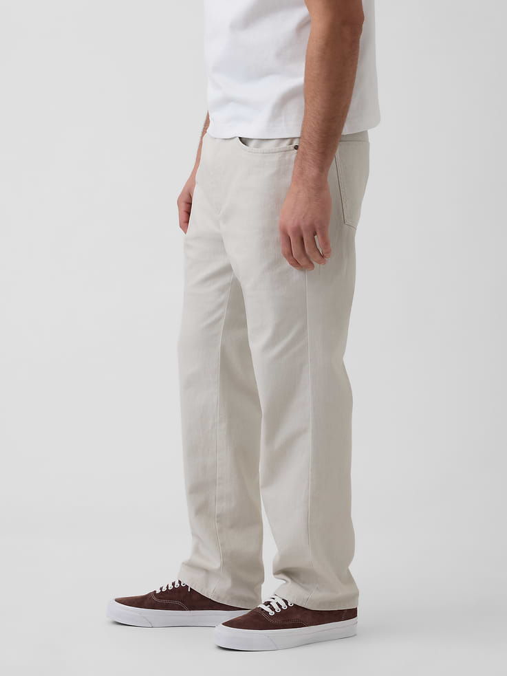 Image number 3 showing, Linen-Cotton Relaxed Straight Pants