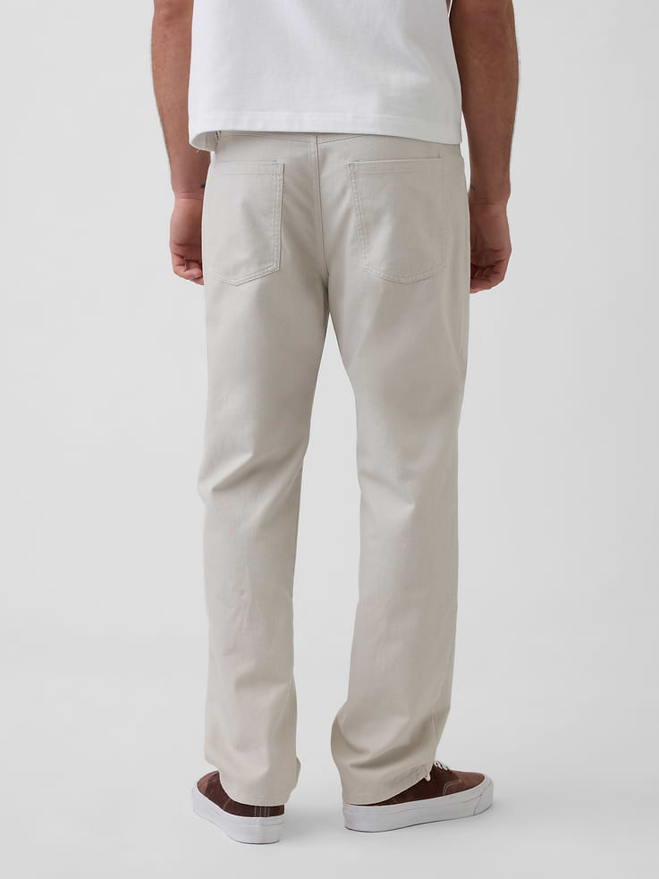 Image number 4 showing, Linen-Cotton Relaxed Straight Pants