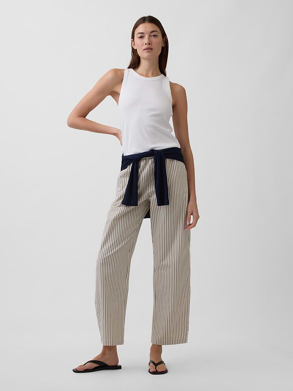 Mid Rise Easy Barrel Khakis