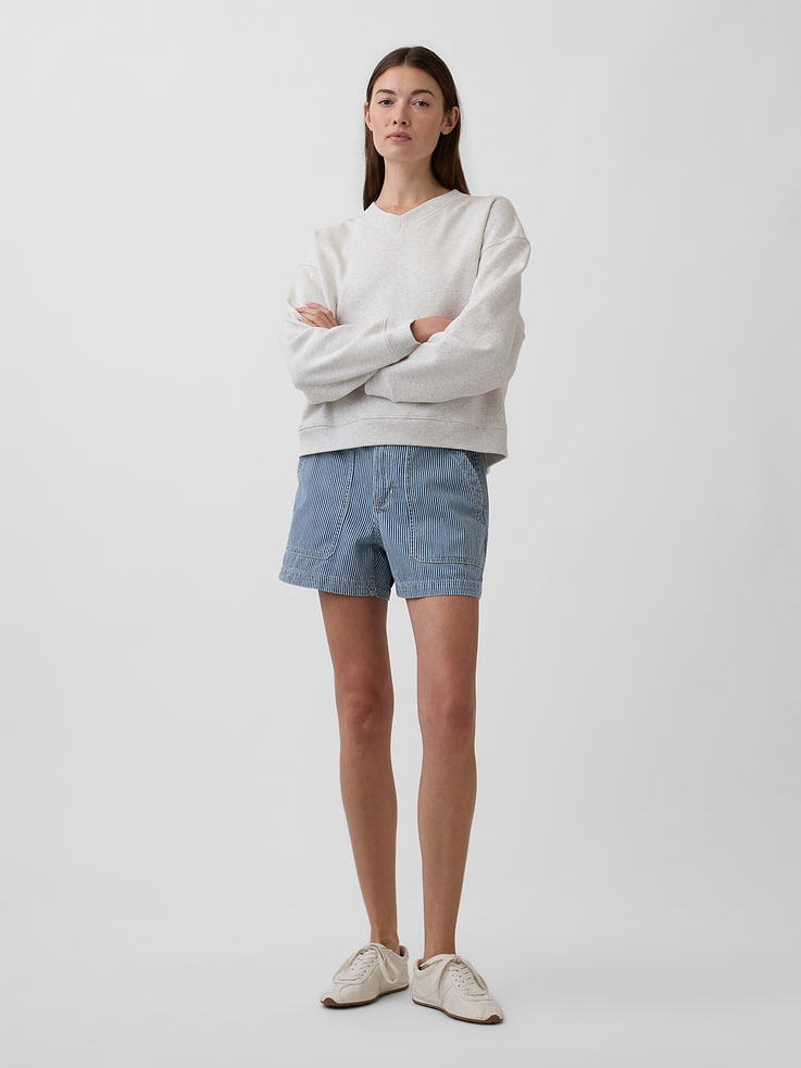 Image number 3 showing, Relaxed Wedge V-Neck Sweatshirt