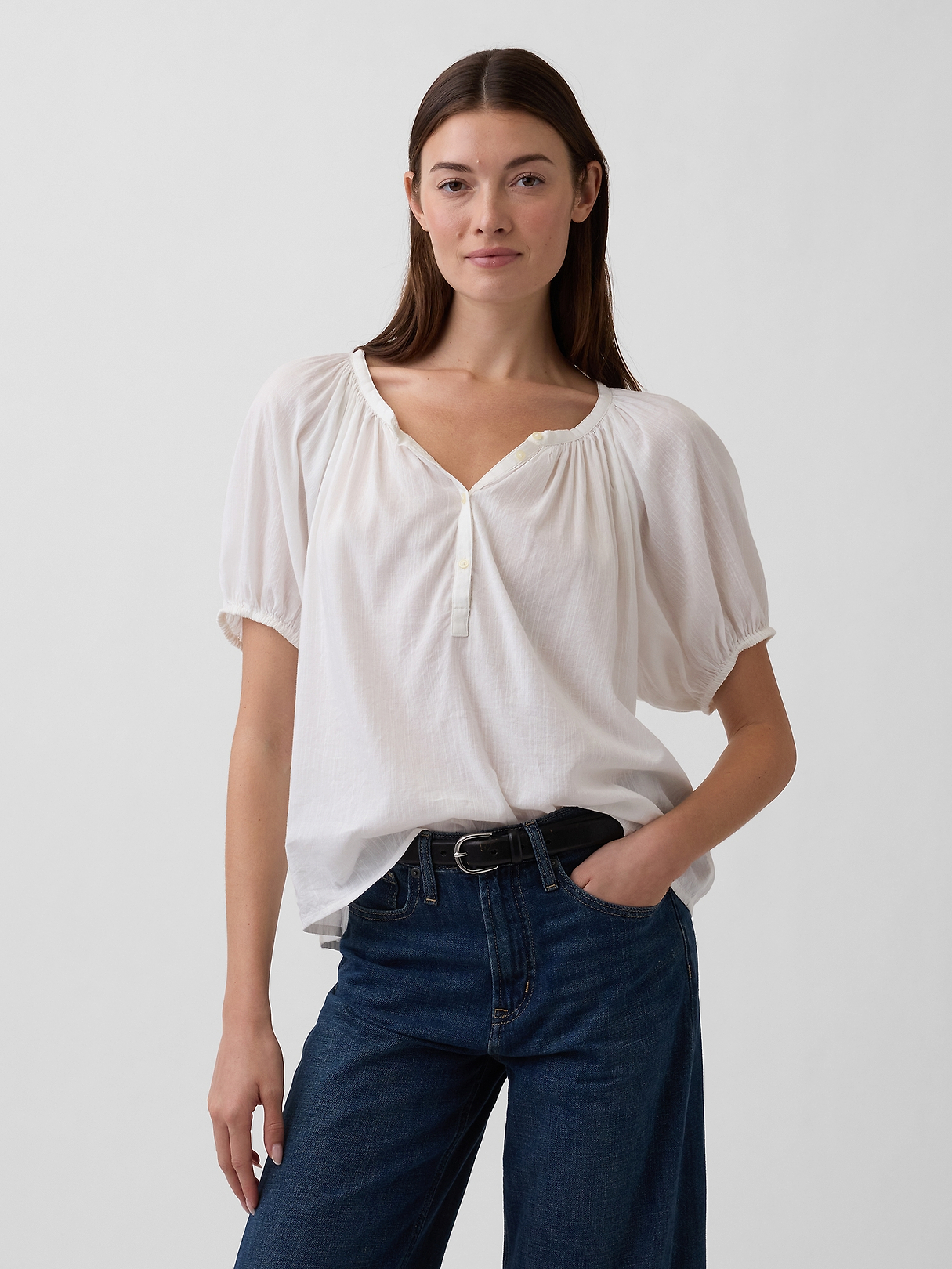 Oversized Puff Sleeve Top | Gap Factory