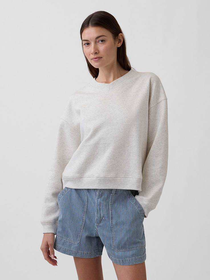 Image number 1 showing, Relaxed Wedge V-Neck Sweatshirt