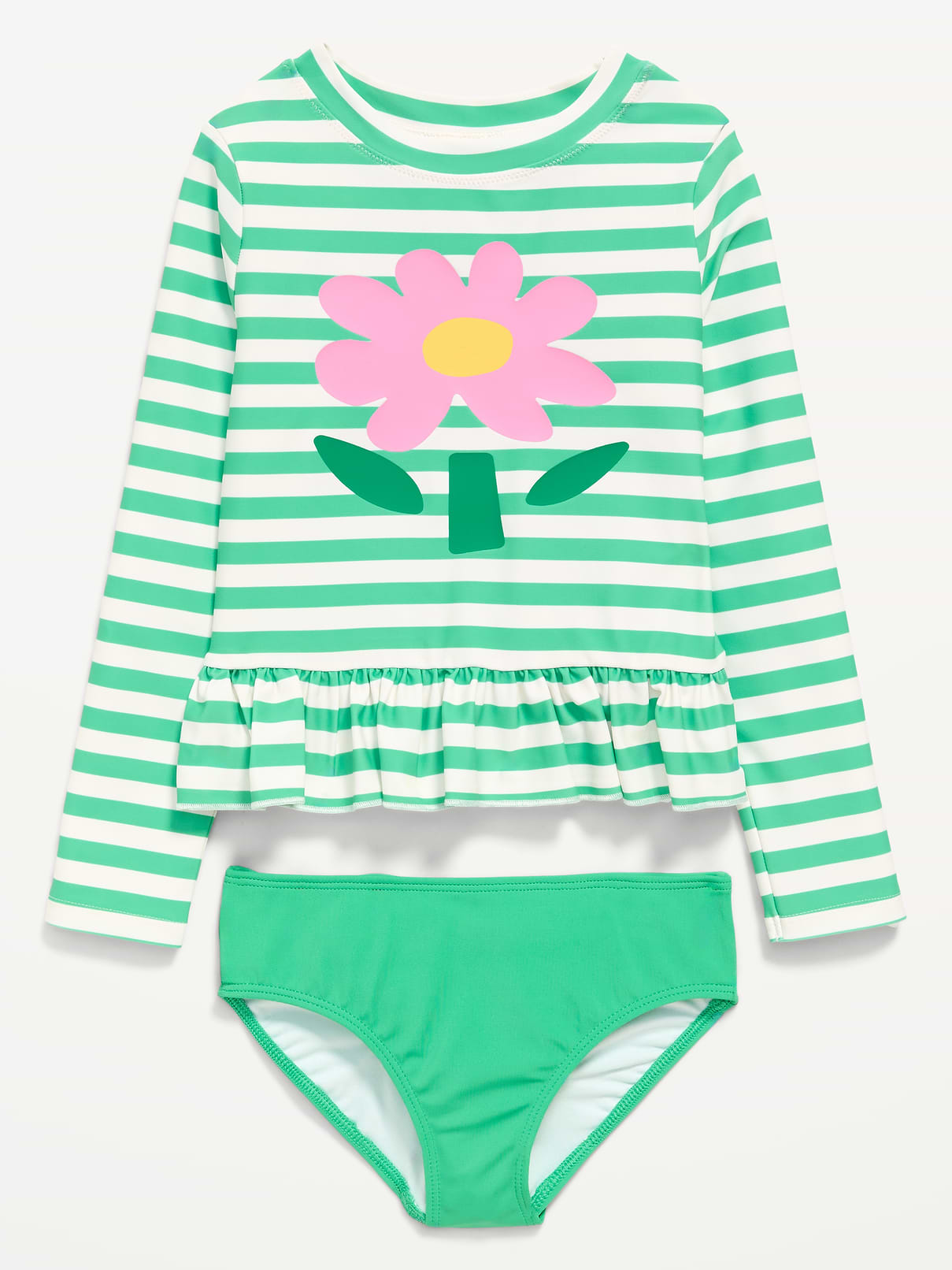 L'image numéro 1 présente Maillot anti-UV à glissière à manches longues à motif pour toute-petite