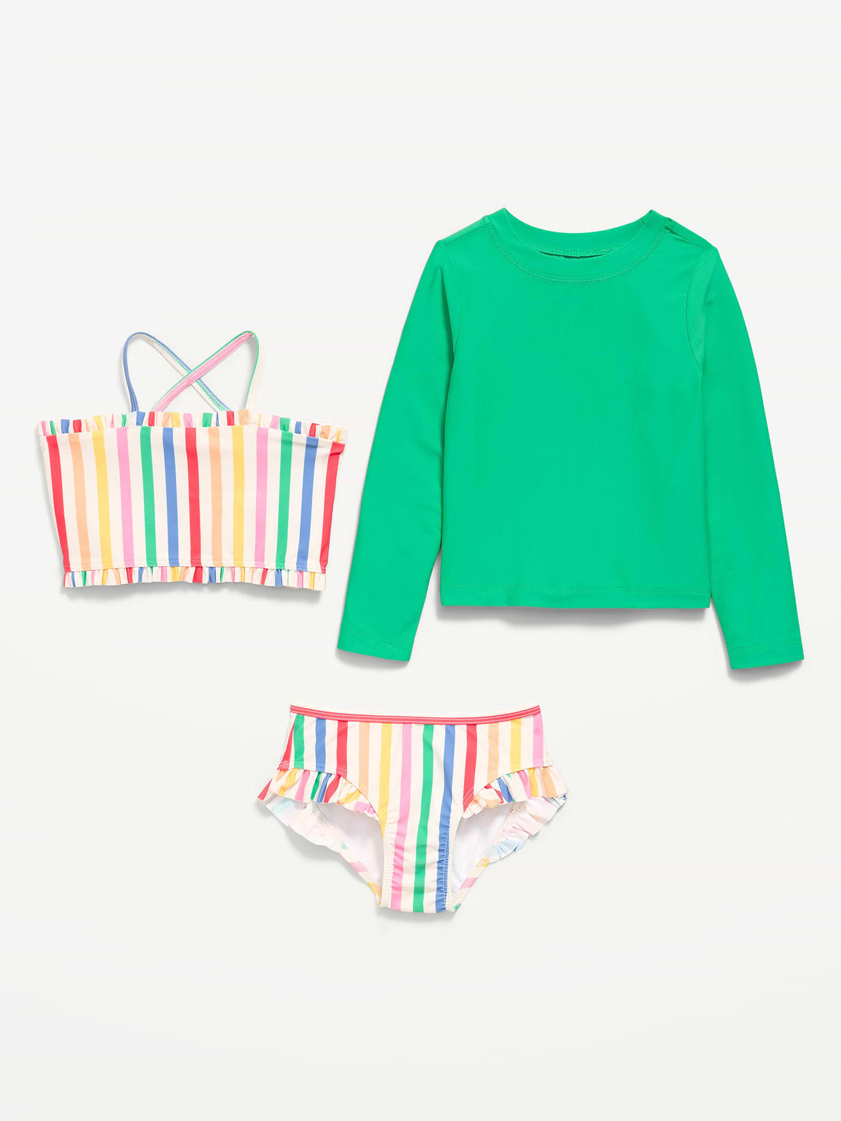L'image numéro 2 présente Ensemble avec maillot anti-UV et bikini pour toute-petite