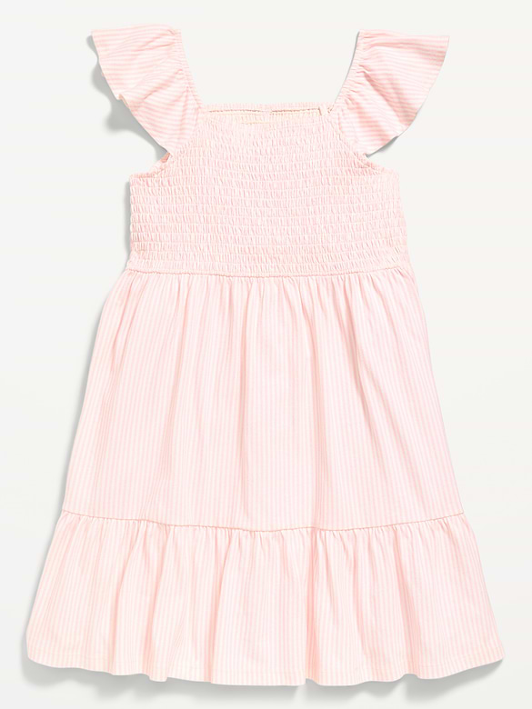 Robe à smocks ajustée et évasée pour fille