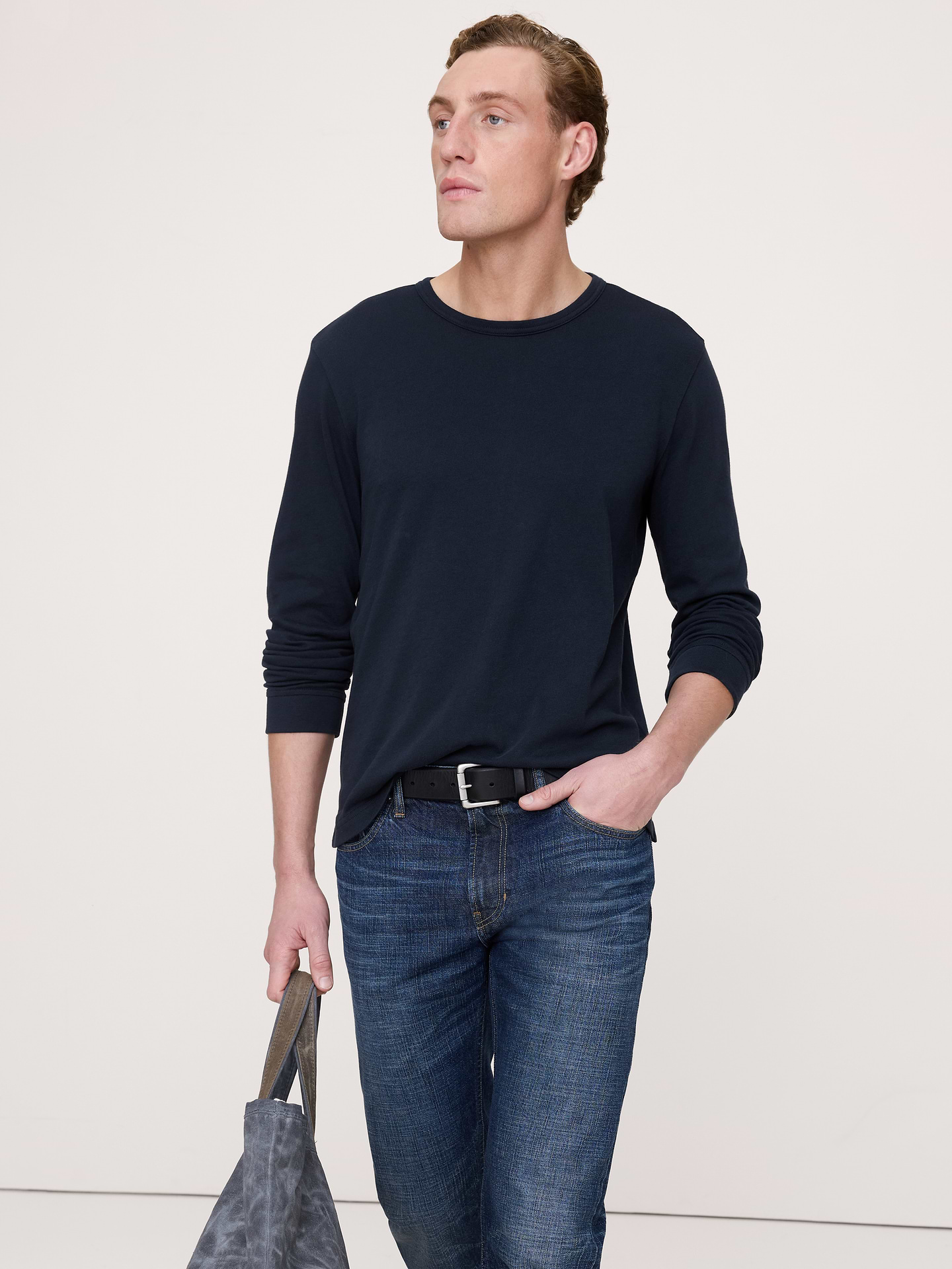 Image number 1 showing, Cotton Jersey Long-Sleeve T-Shirt
