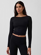 Image number 1 showing, GapFit Smooth Boatneck T-Shirt