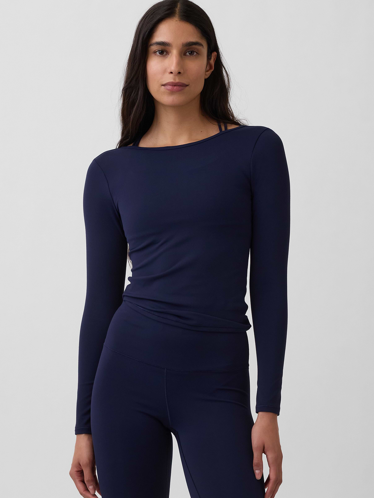 Image number 1 showing, GapFit Smooth Boatneck T-Shirt