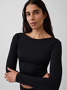 Image number 4 showing, GapFit Smooth Boatneck T-Shirt