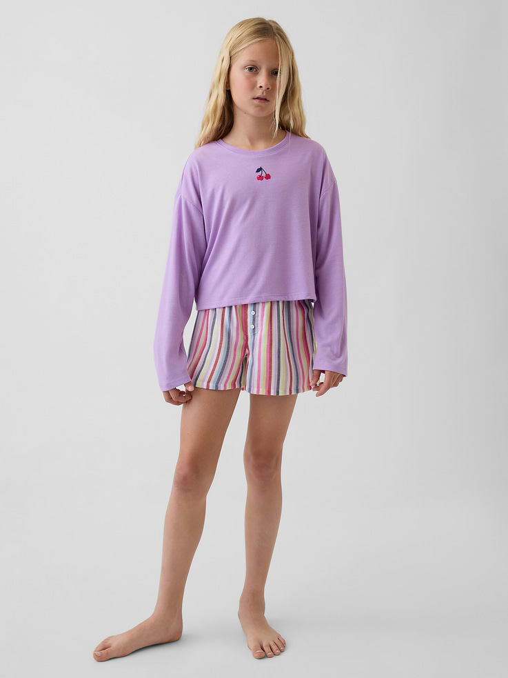 Image number 1 showing, Kids Recycled PJ Short Set