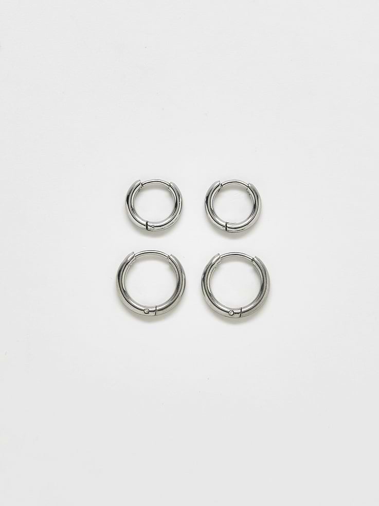 Image number 1 showing, Admiral Row Mini Hoop Earrings Double Pack