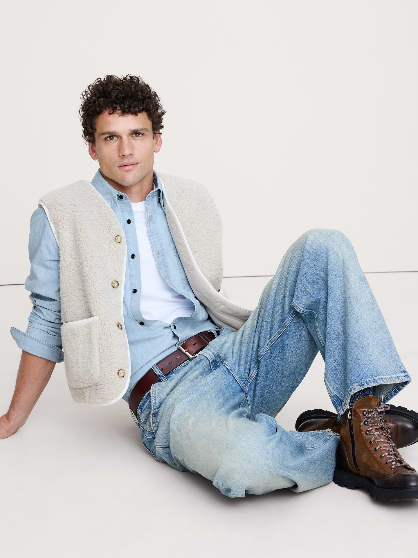 Image number 3 showing, Standard-Fit Chambray Shirt