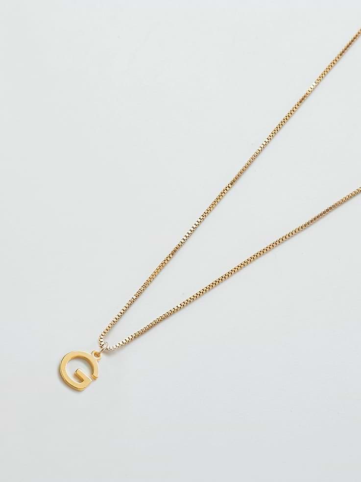 Image 3 of 3, Admiral Row Gold Dainty Initial Necklace