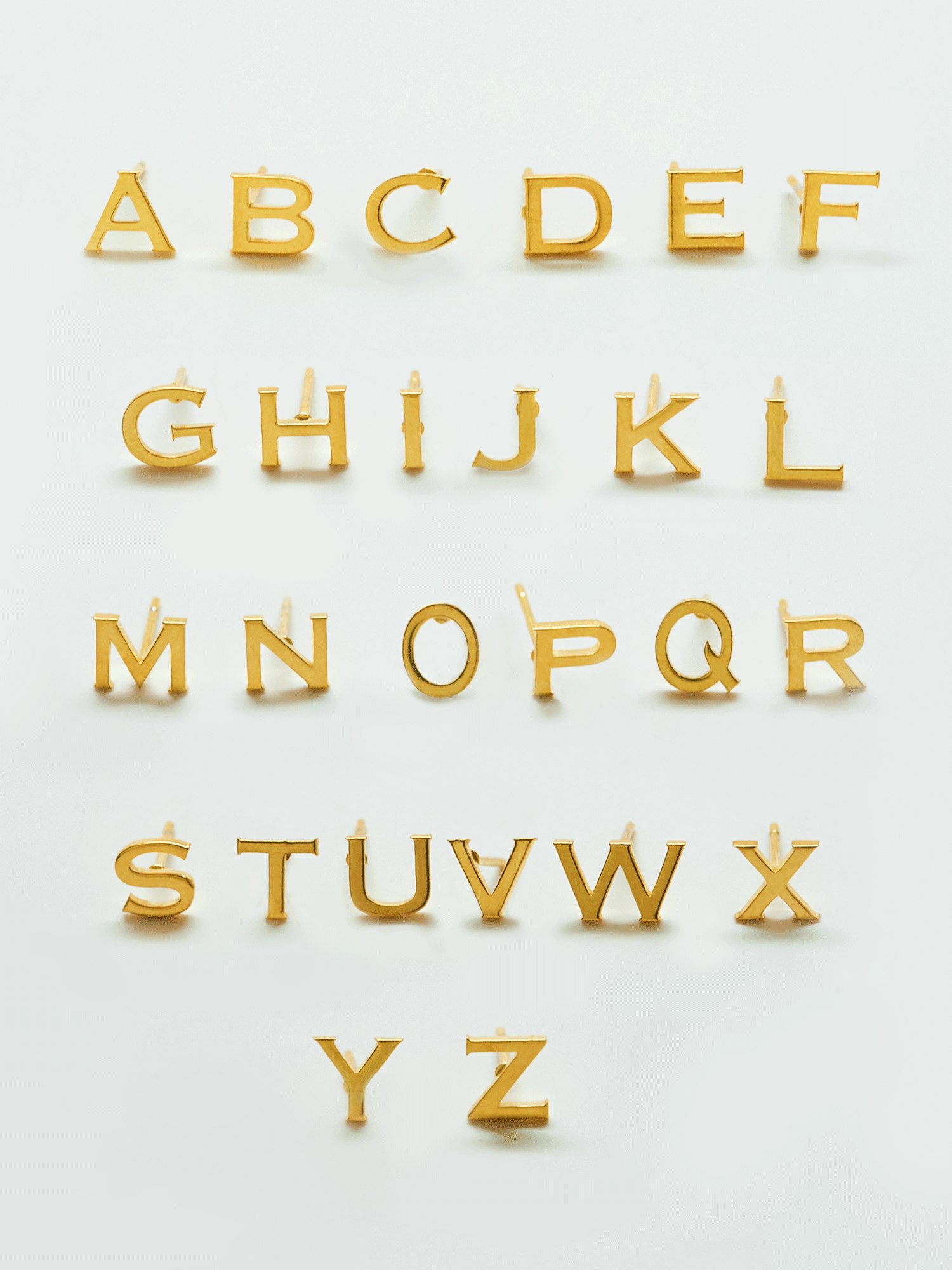 Image number 4 showing, Admiral Row Gold Initial Earrings