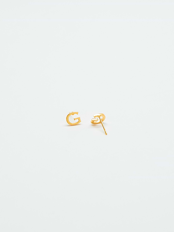 Admiral Row Gold Initial Earrings