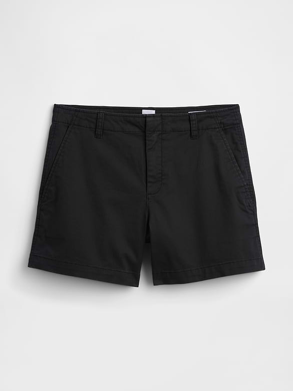 5" Mid Rise Downtown Khaki Shorts