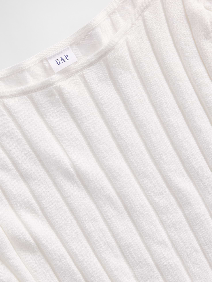 Image 4 of 5, Wide-Rib Boatneck Sweater