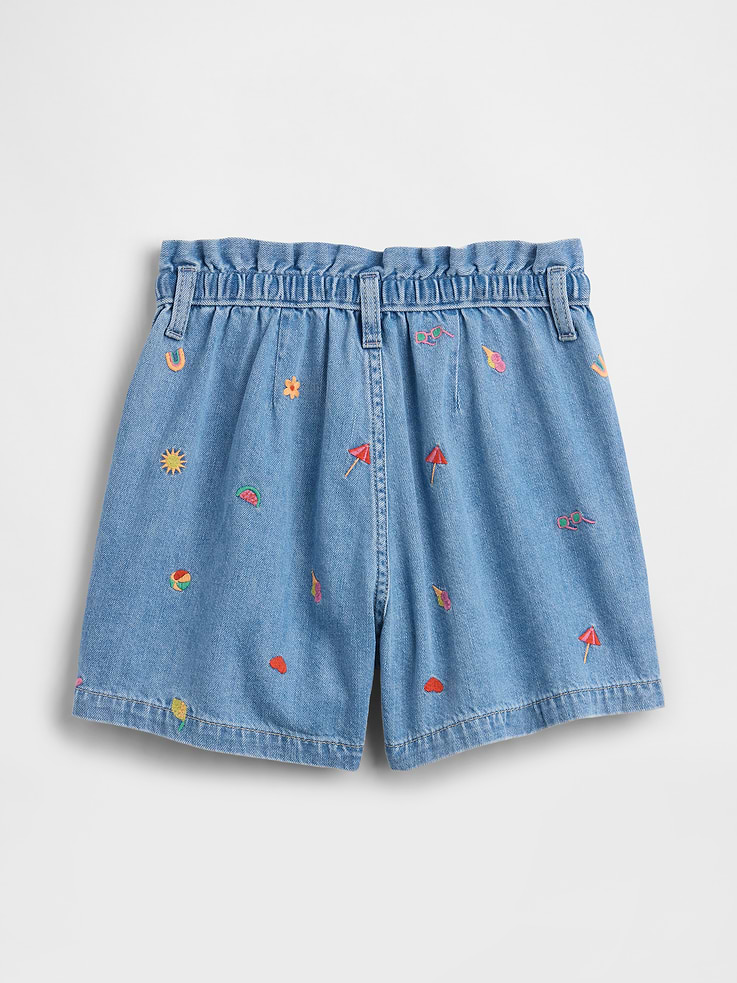 Image number 2 showing, Kids High Rise Relaxed Pull-On Denim Shorts