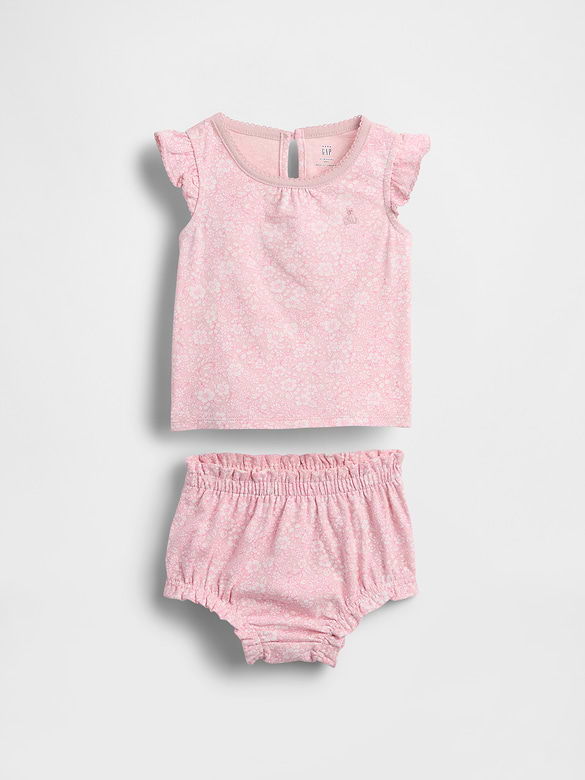 Baby Floral Ruffle Outfit Set