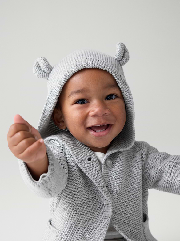 Baby Bear Garter Cardigan