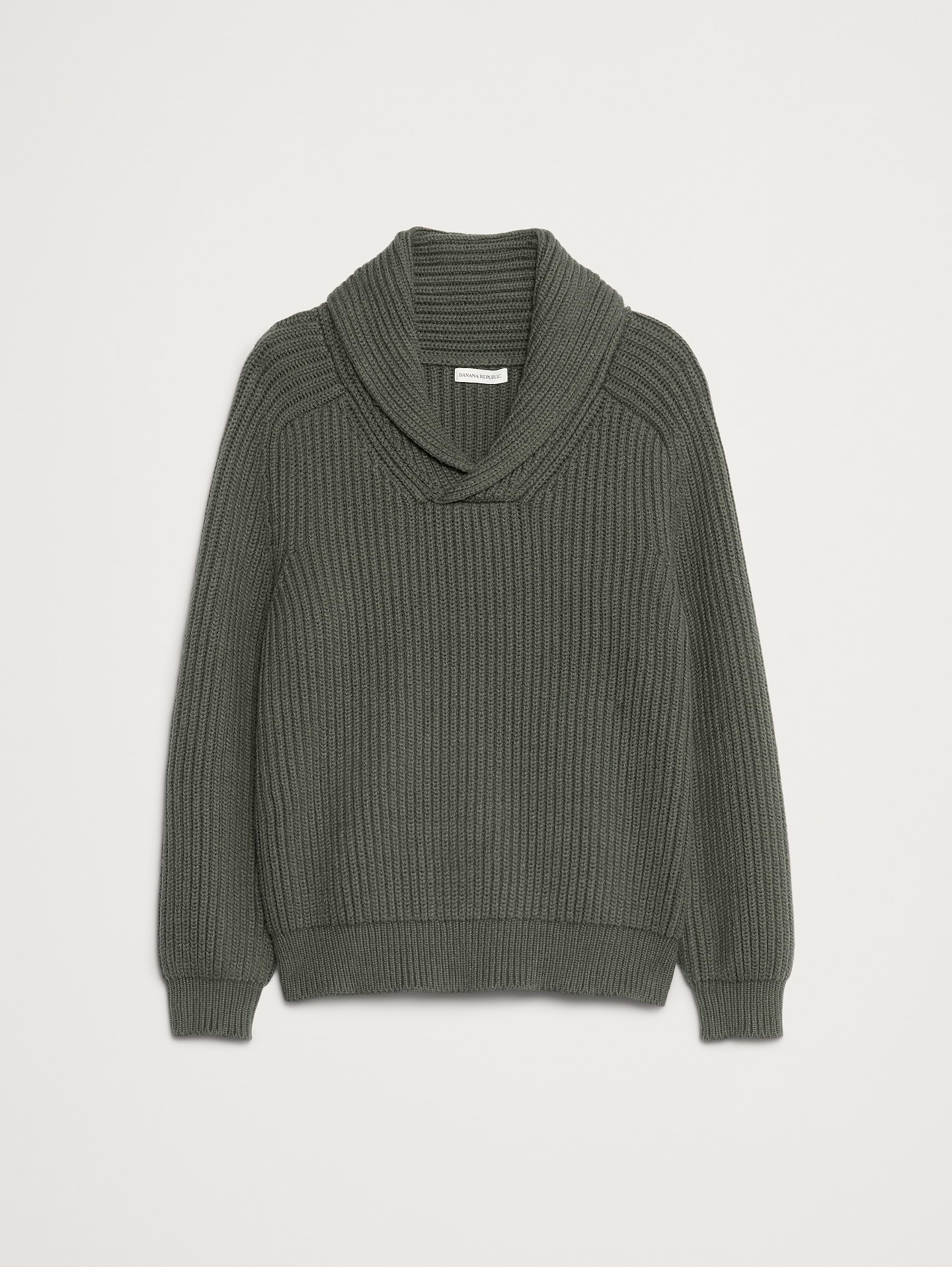Image number 5 showing, Ribbed Shawl-Collar Sweater