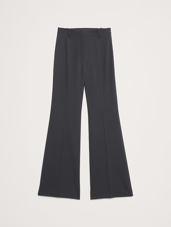 Ultra High-Rise Flare Italian Lightweight Wool Pant
