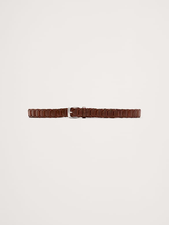 Ceinture en cuir tressé