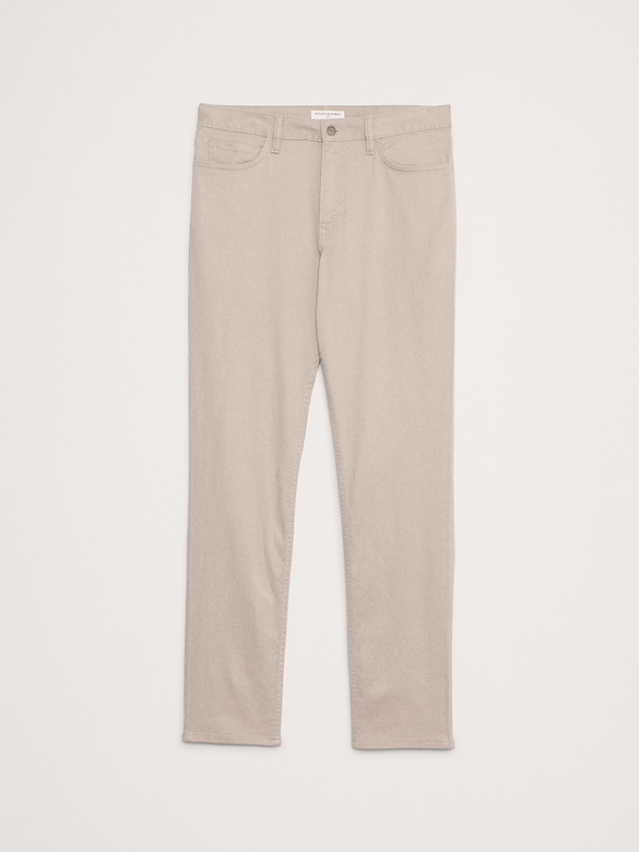 Pantalon Voyageur étroit en lin et coton