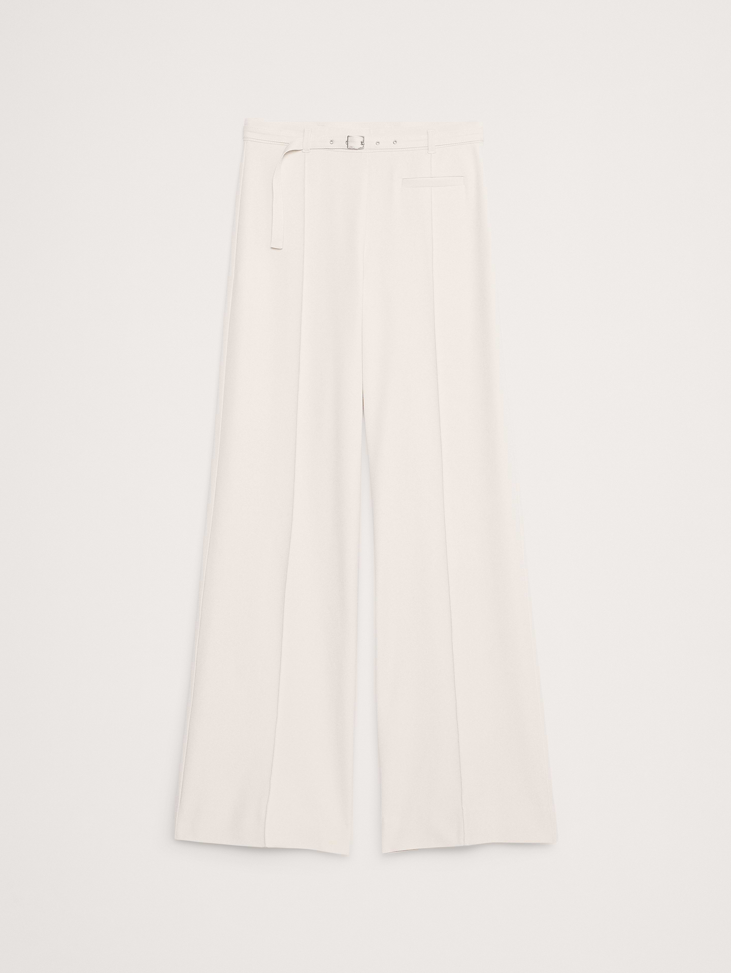L'image numéro 8 présente Pantalon à jambe large, taille mi-basse, en tissu urbain extensible