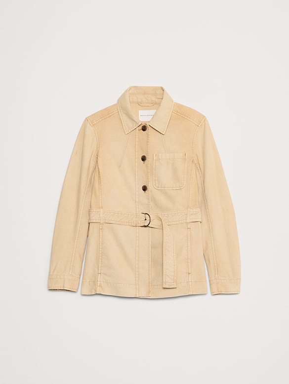 Veste-chemise en toile de coton