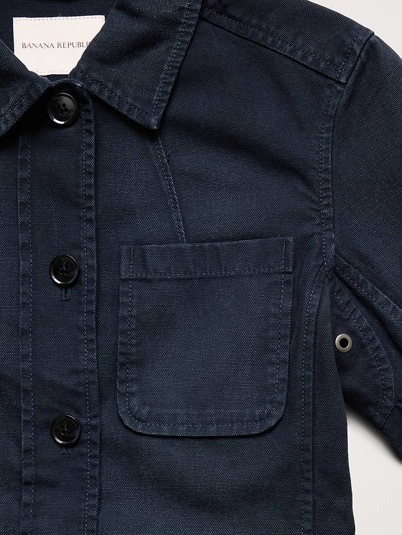 Veste-chemise en toile de coton
