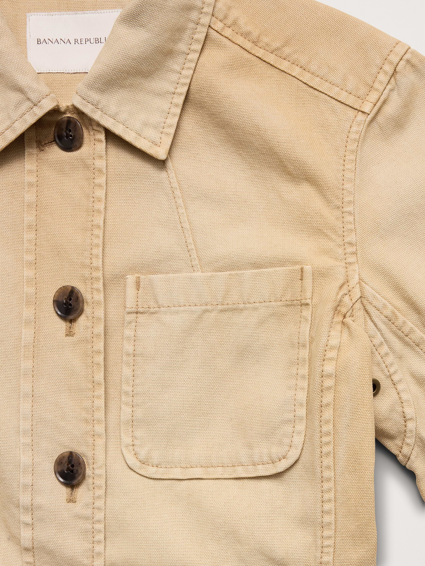 L'image numéro 7 présente Veste-chemise en toile de coton