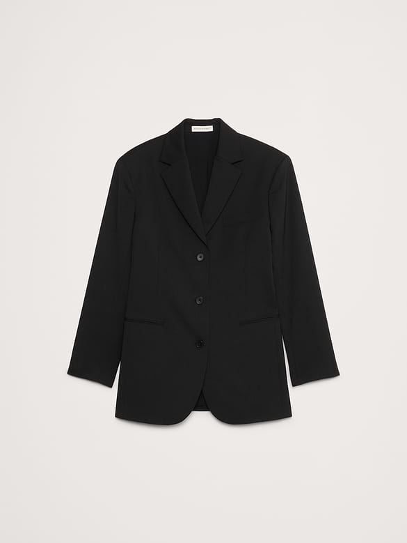 Oversized Twill Blazer